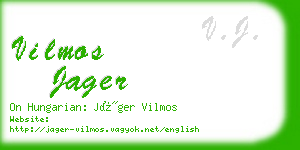 vilmos jager business card